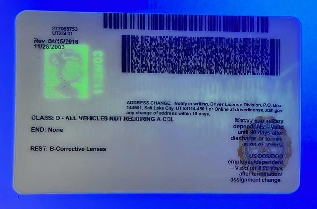 utah driver license(old ut u21) utah driver license(old ut u21)